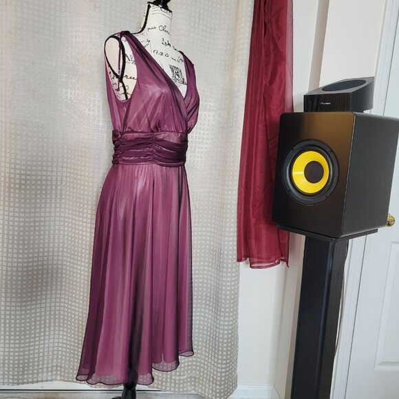 Patra Plum Midi Dress - Size 10 - Picture 3 of 11